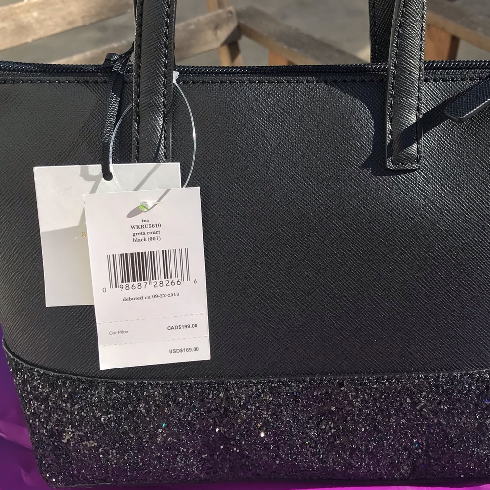 ➕Kate spade Ina Greta Court black glitter bag - Picture 7 of 8